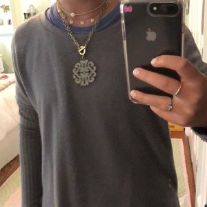 Gray and gold zenzii necklace